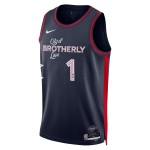 Philadelphia 76ers Trikot James Harden Nike 2023-24 City Edition Navy Swingman - Herren